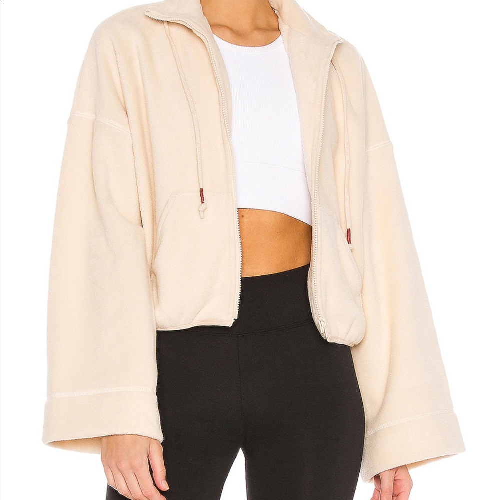 Free People Natural Climb High Fleece Zip-Up Jacket